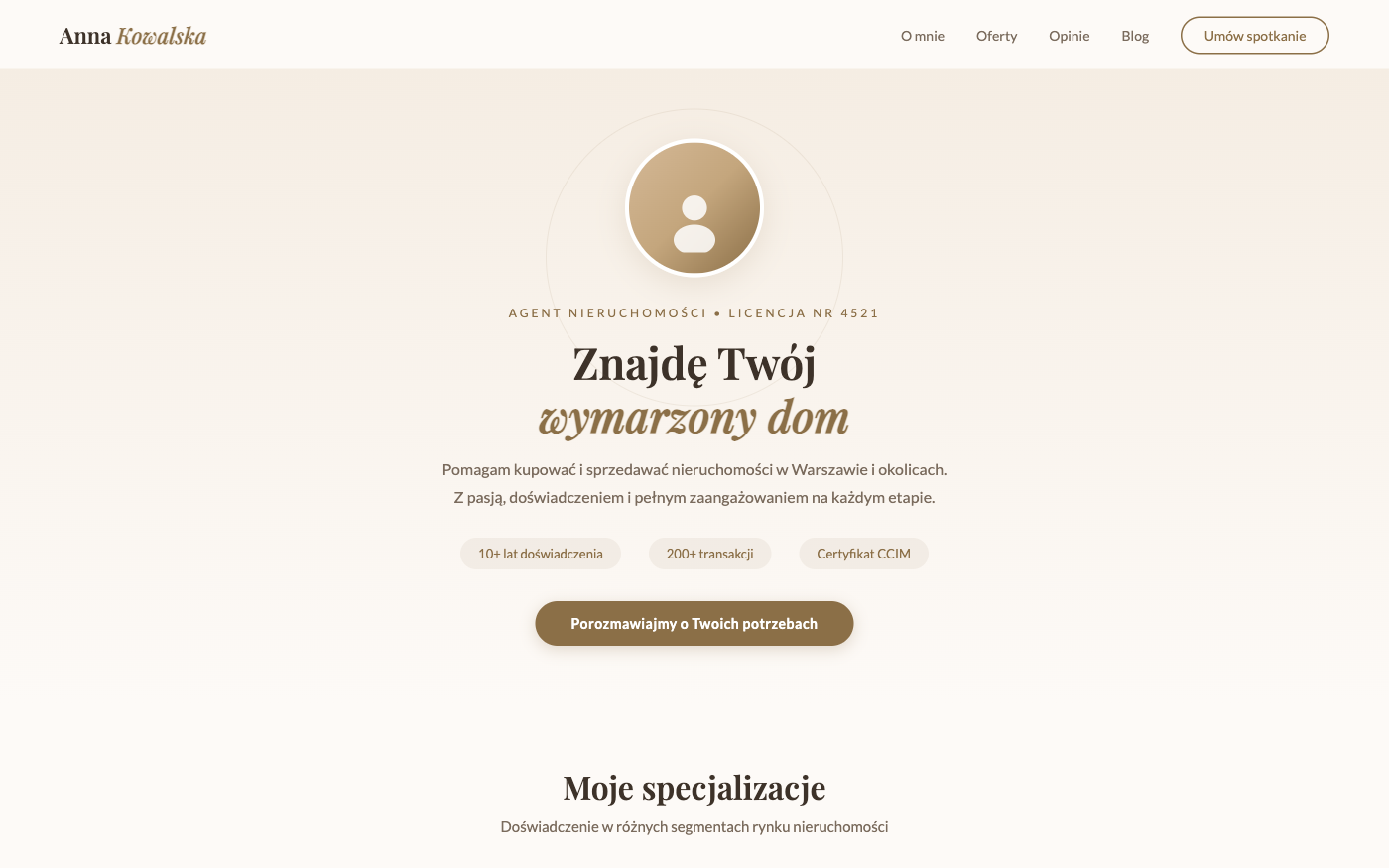 Marka Osobista Klasyczna - demo strony